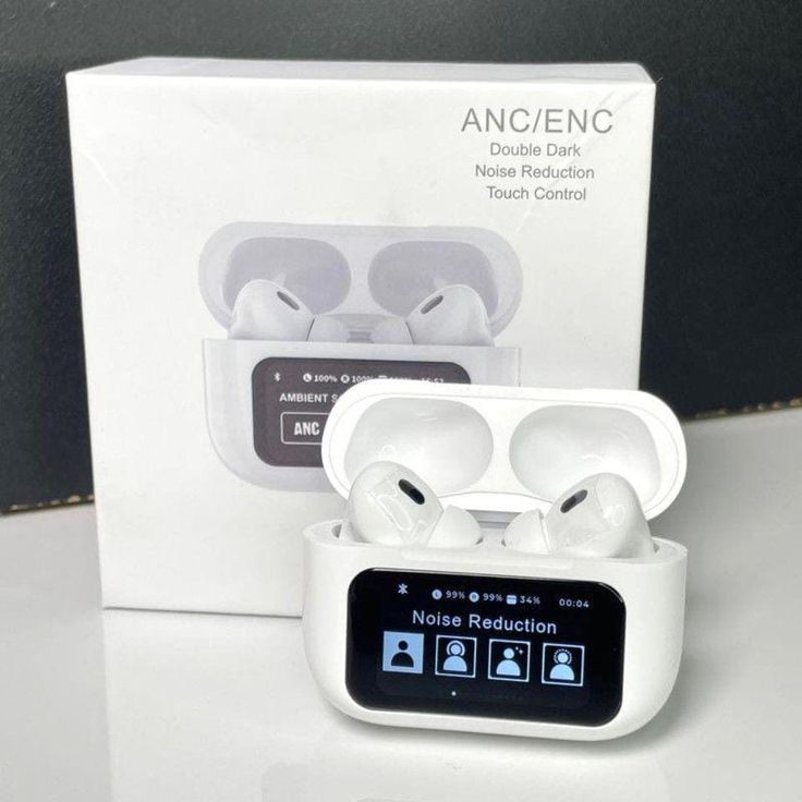 A9 Pro Touch Screen AirPods Pro – Advanced Noise Cancelling, ANC Wireless Earbuds